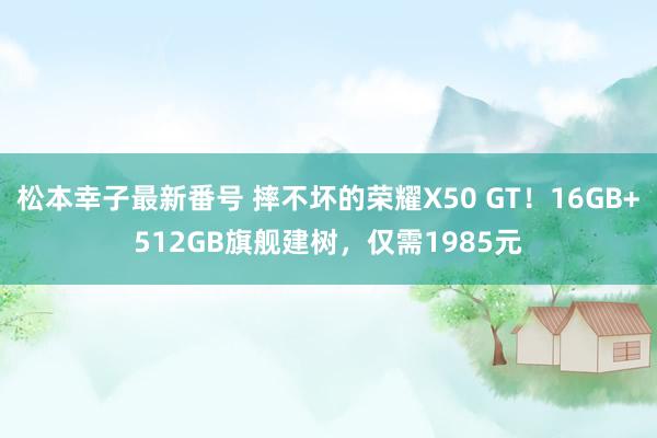 松本幸子最新番号 摔不坏的荣耀X50 GT！16GB+512GB旗舰建树，仅需1985元