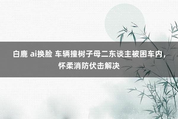 白鹿 ai换脸 车辆撞树子母二东谈主被困车内，怀柔消防伏击解决