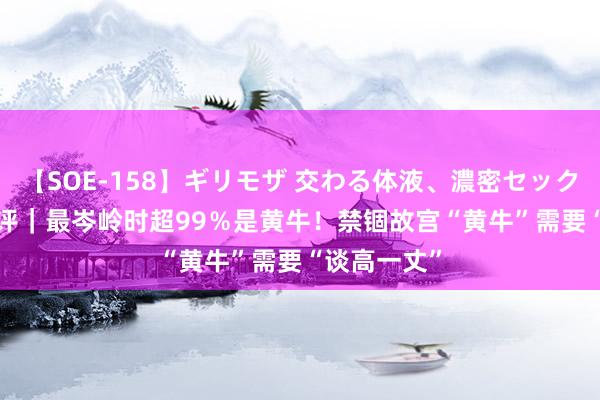 【SOE-158】ギリモザ 交わる体液、濃密セックス Ami 锐评｜最岑岭时超99％是黄牛！禁锢故宫“黄牛”需要“谈高一丈”