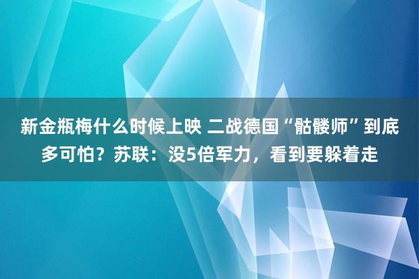 新金瓶梅什么时候上映 二战德国“骷髅师”到底多可怕？苏联：没5倍军力，看到要躲着走