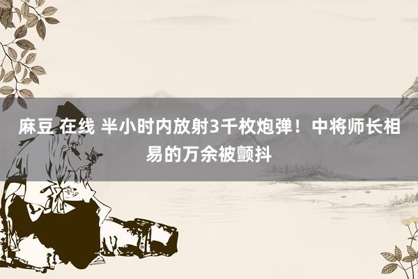 麻豆 在线 半小时内放射3千枚炮弹！中将师长相易的万余被颤抖