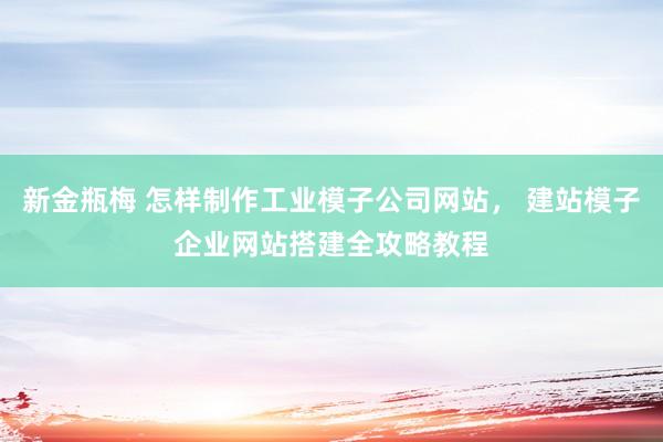 新金瓶梅 怎样制作工业模子公司网站， 建站模子企业网站搭建全攻略教程