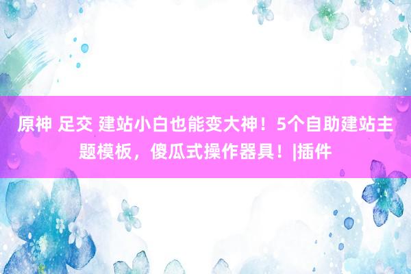 原神 足交 建站小白也能变大神！5个自助建站主题模板，傻瓜式操作器具！|插件